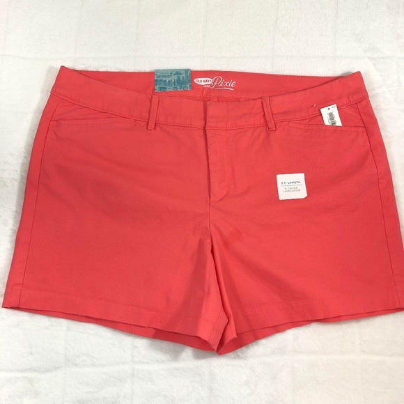 Old Navy Pants - NWT Old Navy 'Pixie' Coral/Salmon Twill 3.5" Short